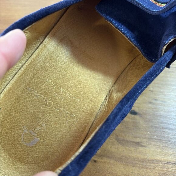 Robert Graham Sandhills Navy Blue Suede Penny Loafers Shoes Slip Ons Size 11 D main image 7